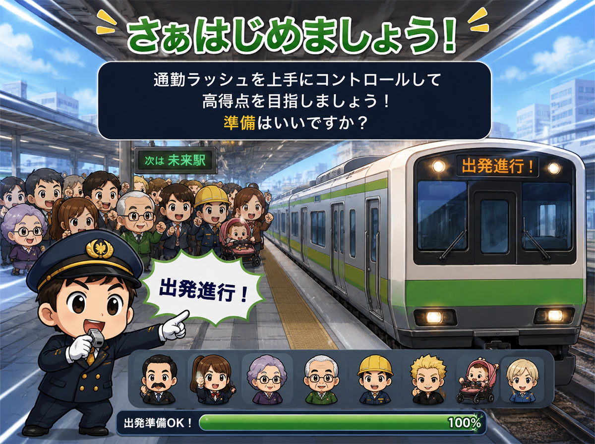 出発進行のゲーム開始画面